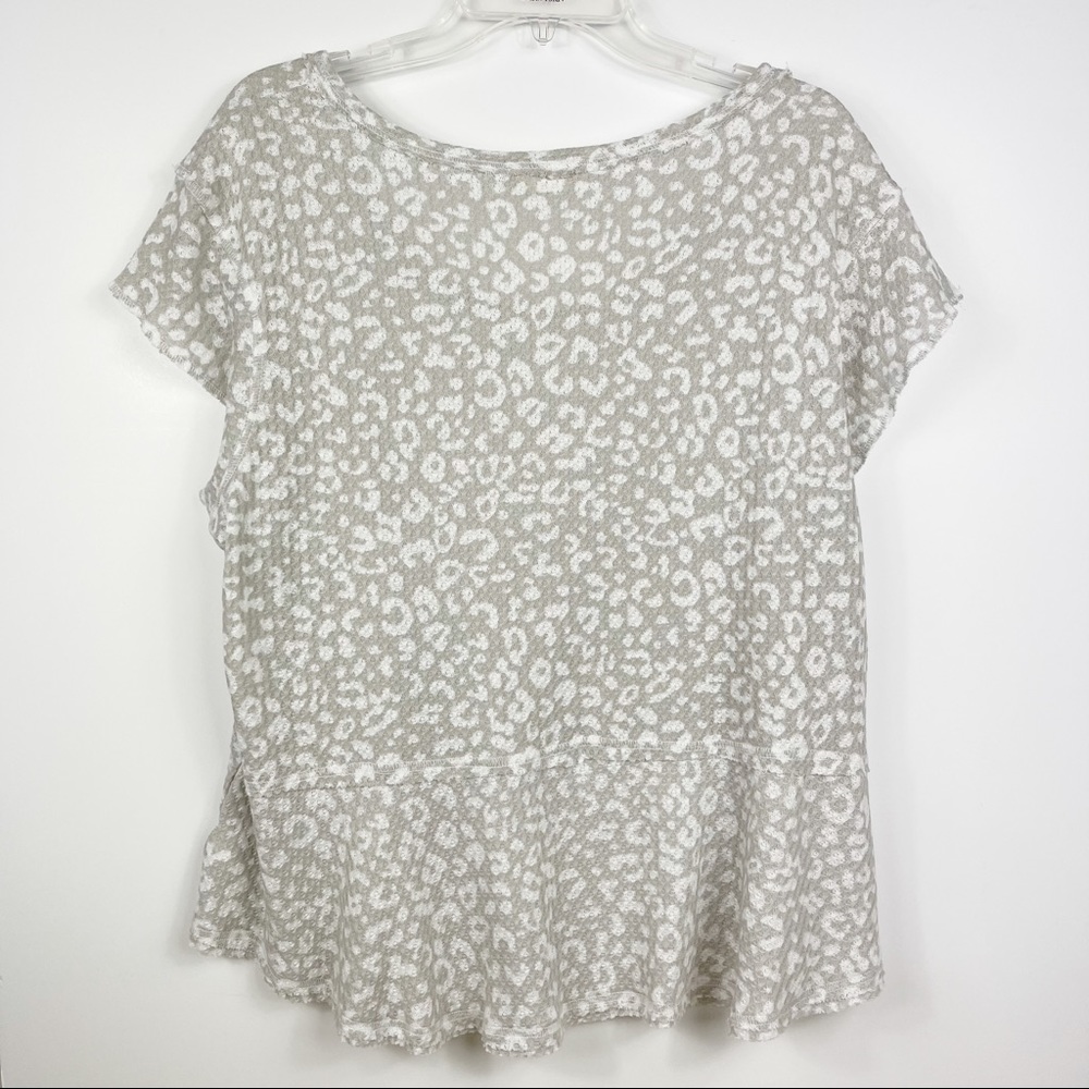 3 for $30 Altar’d State Cheetah Print Waffle Top - Picture 3 of 11